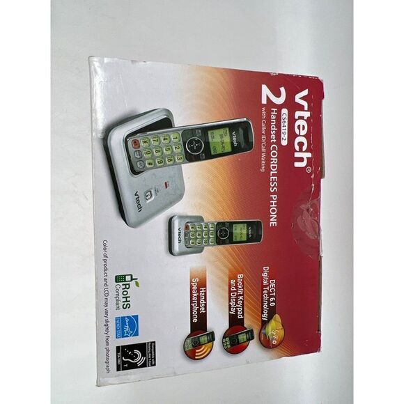 Vtech 2 Handset Cordless Phone With Caller ID/ Call Waiting - Picture 2 of 6